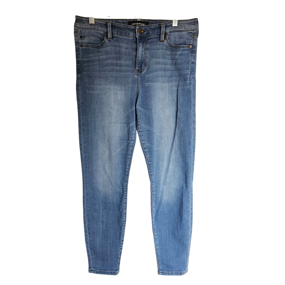 Liverpool Skinny Jeans Wmns 10 Blue Ridgeway Grind Stretch Denim LM2005F60 Ankle